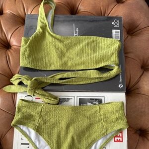 2 piece one shoulder swimsuit